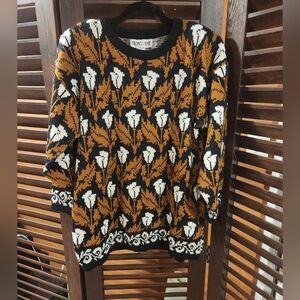 Floral Knit Vintage Sweater